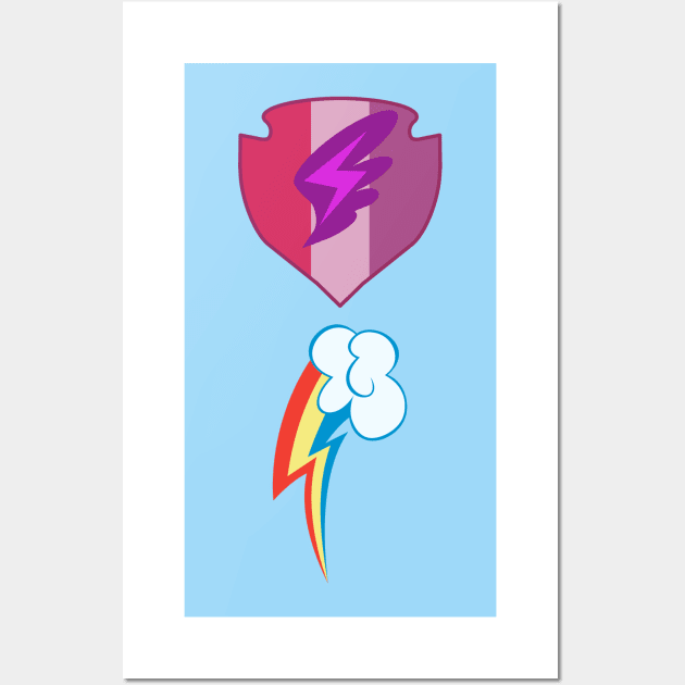 My little Pony - Scootaloo + Rainbow Dash Cutie Mark V2 Wall Art by ariados4711